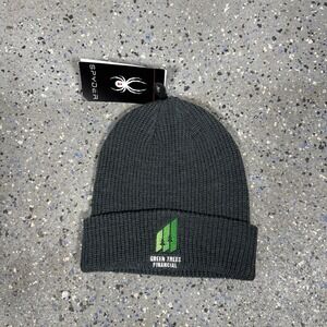 Spyder Beanie Adult One Size Revi Beanie Gray Blue Acrylic Hat Embroidery NWT